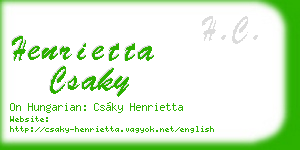 henrietta csaky business card